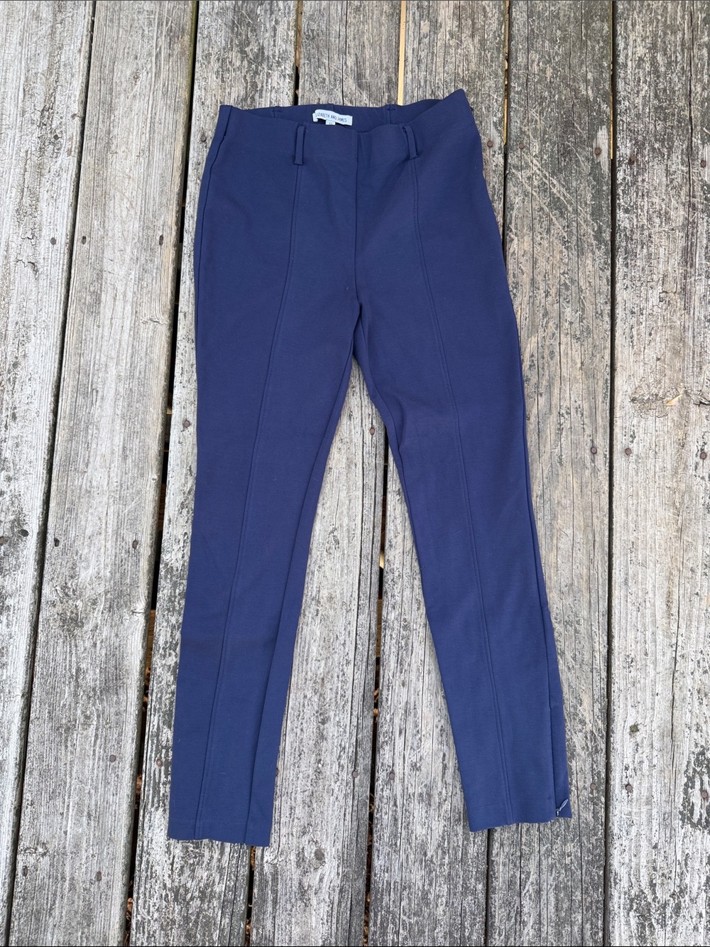 Elizabeth and James Slim Stretch Navy Tapered Dress Pants